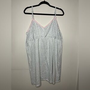 Women’s Gray Leopard Pillow Talk Sleep Shirt Sleep Dress Night Gown Size 2XL